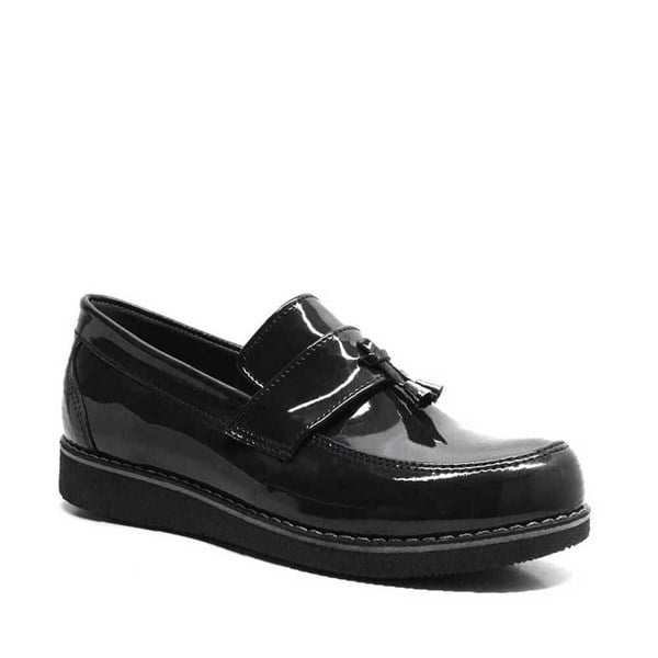 Siyah Rugan Loafer Çocuk Okul Ayakkabısı